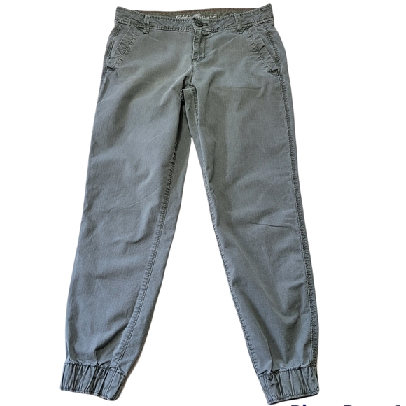 Eddie Bauer Pants - Women's Eddie Bauer Army Green Pants With Elastic Ankles Sz 2